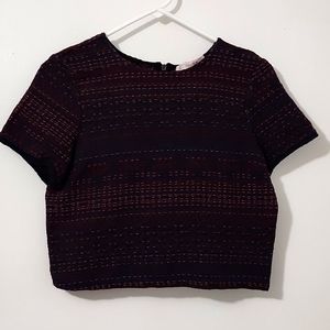Pull & Bear Top and Miniskirt Set Burgundy